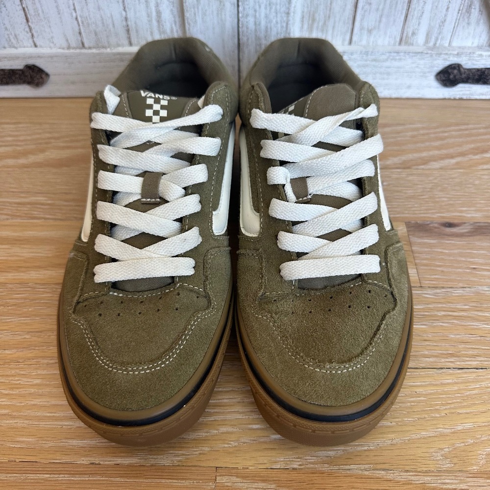 Vans Mens Caldrone Olive Suede Low Top Sneaker Skater Grunge Earthy 8